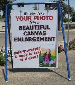 Super Sidewalk A-frame w/ 36" x 28" sign